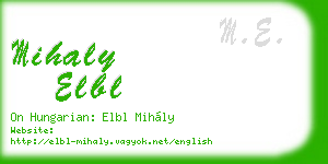 mihaly elbl business card